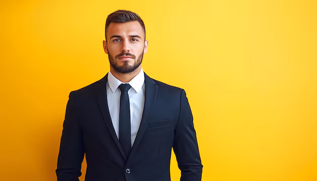 professional-confident-man-wearing-black-suit-looking-camera-yellow-background_752325-70144